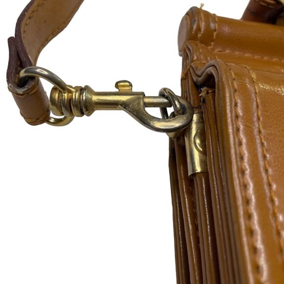 Vintage Belle Rose Black Leather Crossbody Bag Multi Pocket Organizer Handbag u - Picture 10 of 11